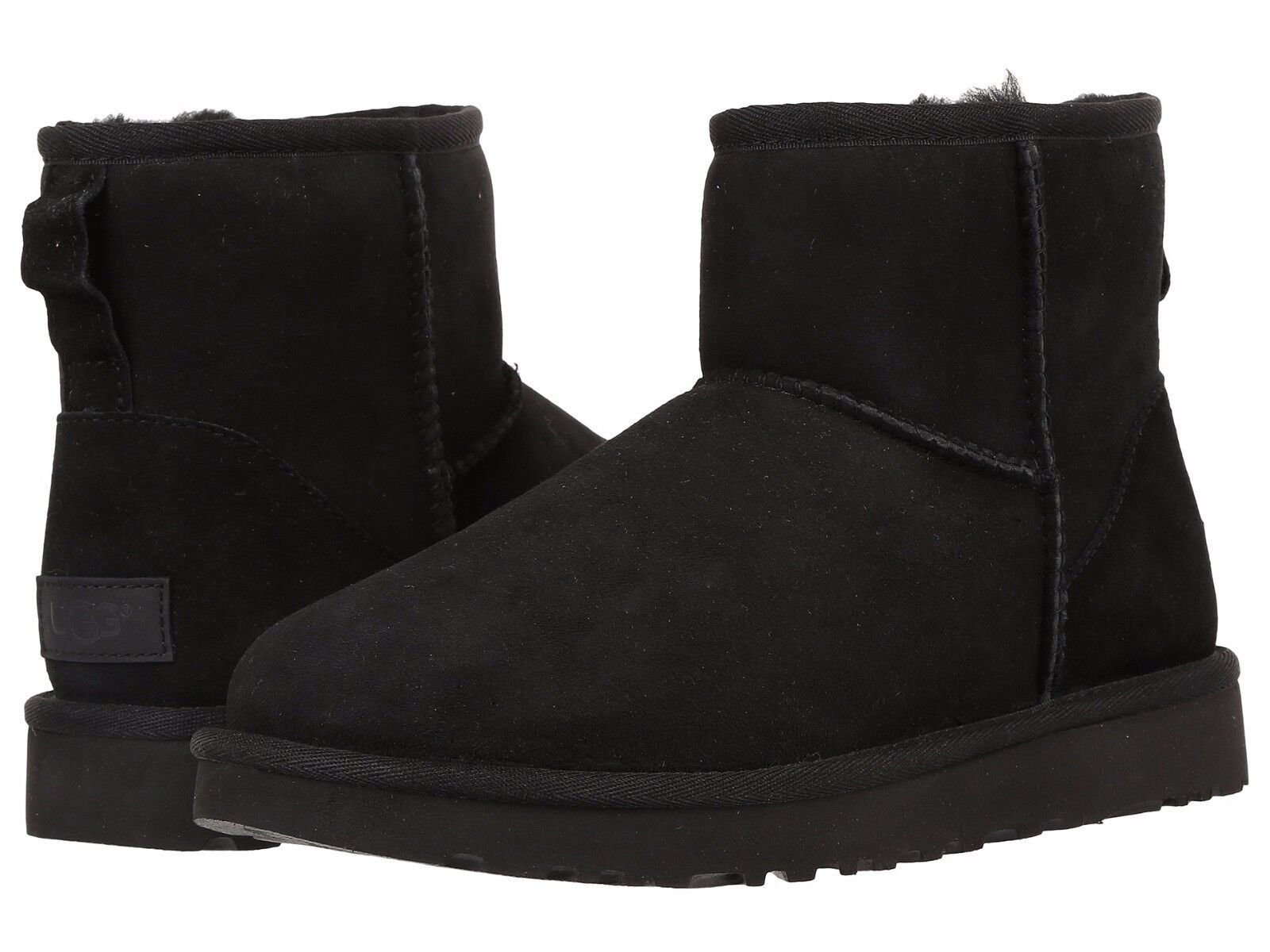 Women's Shoes UGG CLASSIC MINI II Slip On Sheepskin Ankle Boots 1016222 BLACK UGG