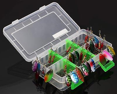 30 PCS Metal Fishing Lures Spinner Bait Attractant Hook with Tackle Storage Box LotFancy Does not apply - фотография #9