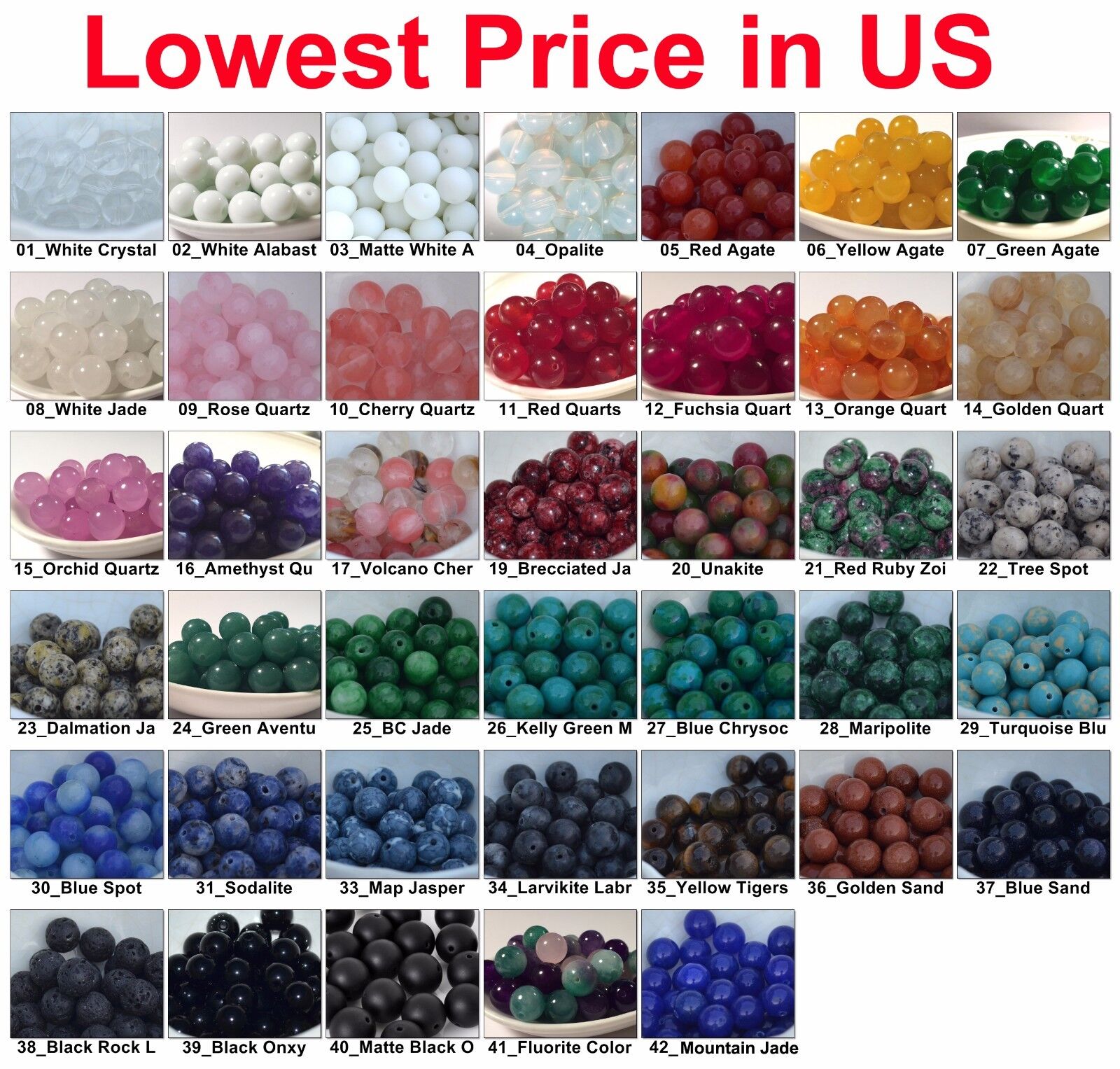 Wholesale Lot Natural Gemstone Round Spacer Loose Beads 4mm 6mm 8mm 10mm 12mm Your Perfect Gifts