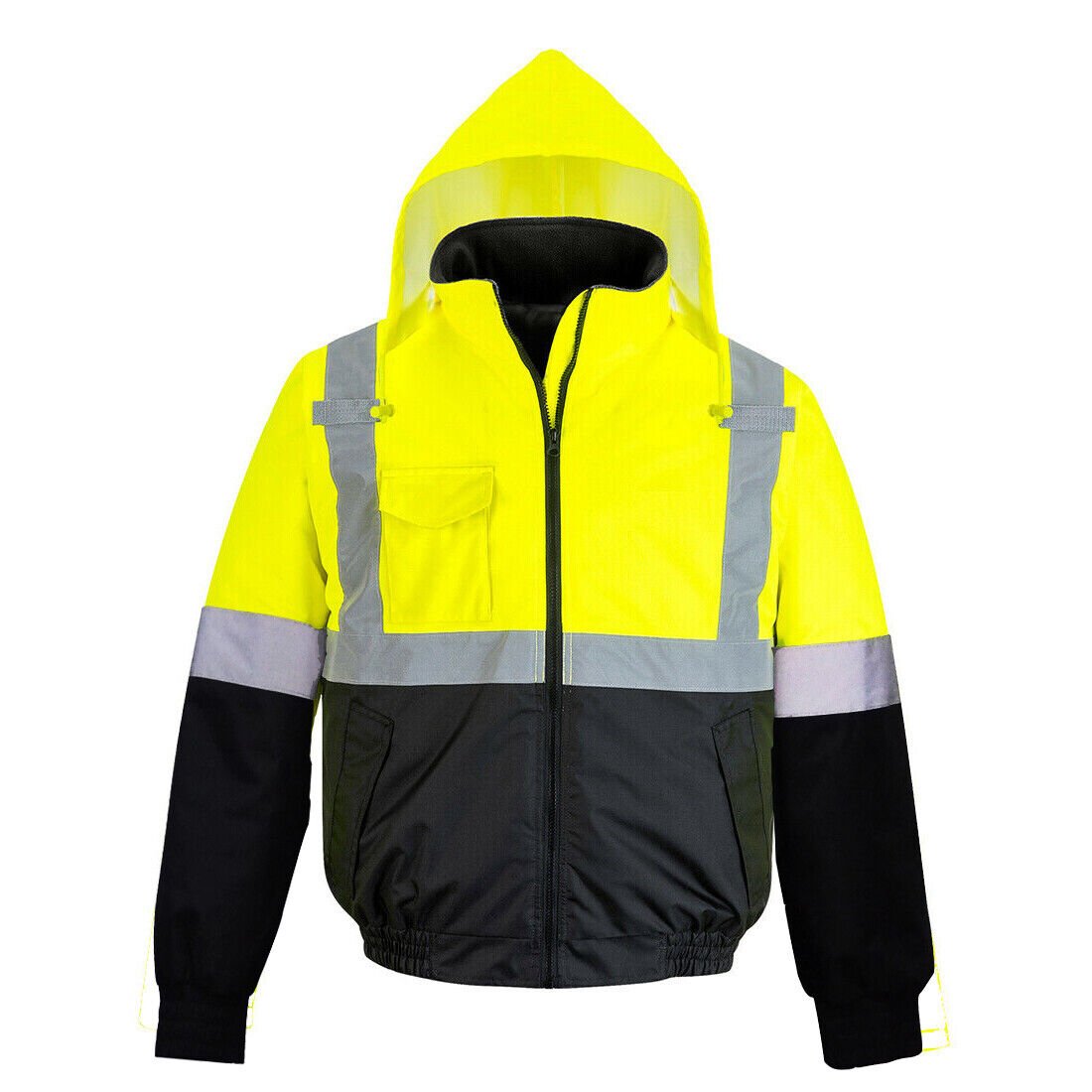 Hi-Vis Insulated Safety Bomber Reflective Class 3 Winter Jacket Warm Lined Coat  L&M - фотография #5