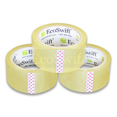 1-36 Roll EcoSwift Packing Packaging Carton Box Tape 1.6mil 2" x 55 yard 165 ft EcoSwift Does Not Apply - фотография #6