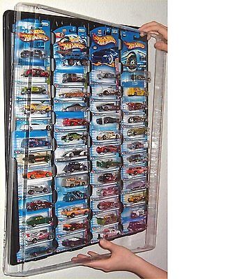 Hot wheels Display Case (black) for carded cars w Dust Cover for up to 52 cars Hot Wheels Mascar Pro