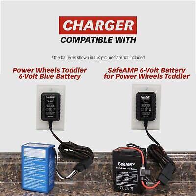 6-Volt UL Listed Charger for Fisher-Price Power Wheels Toddler Blue Battery SafeAMP SACPW6BLU - фотография #2