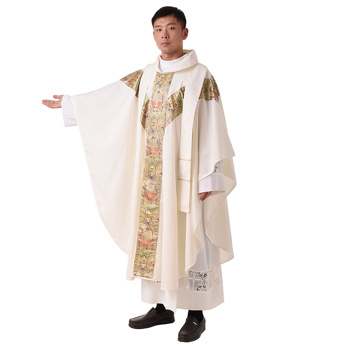 Church Clergy Vestments Catholic Priest Chasuble Cope J032 Robe with stole Blessume - фотография #4