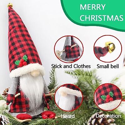 Christmas Tree Topper,Gnome Christmas Decoration,Buffalo Plaid Tree Red Does not apply Does Not Apply - фотография #4