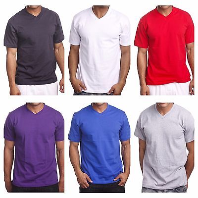Men's HEAVY WEIGHT V-Neck T-Shirt Plain Tee BIG & Tall Comfy Camouflage Hipster Shaka + Does Not Apply - фотография #4