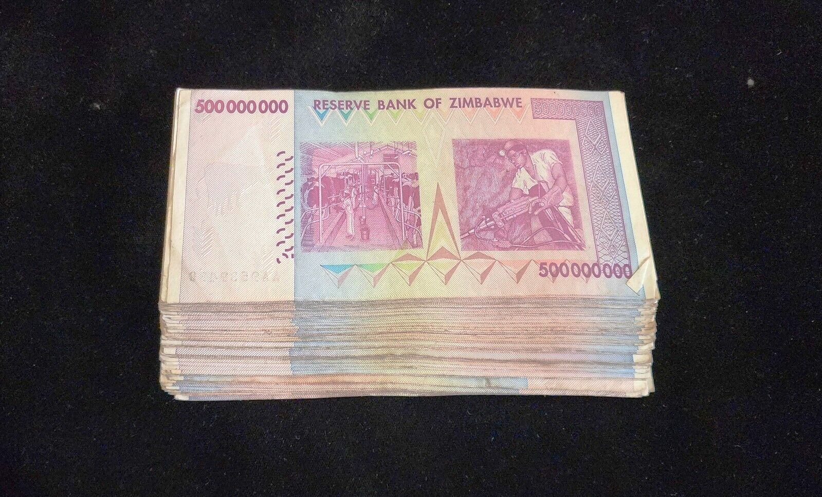 25 x Zimbabwe 500 Million Dollar banknotes- AA/AB 2008 / circulated currency Без бренда - фотография #2