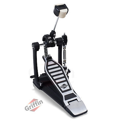 GRIFFIN Bass Drum Pedal - Single Kick Foot Percussion Hardware Double Chain Griffin Taye