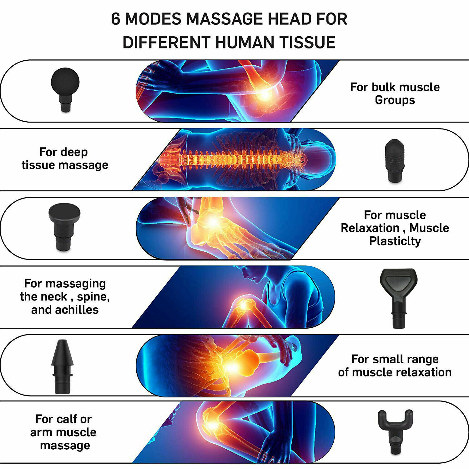30 Speed LCD Massage Gun Deep Tissue Percussion Massager Muscle Vibrating Relax Blissjoy TO8002 - фотография #3