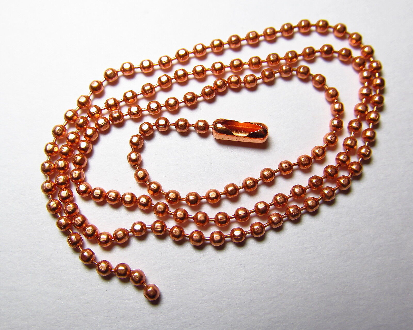#3 (2.4mm) Beautiful FACETED Ball SOLID COPPER Chain Bracelets and Necklaces  Unbranded
