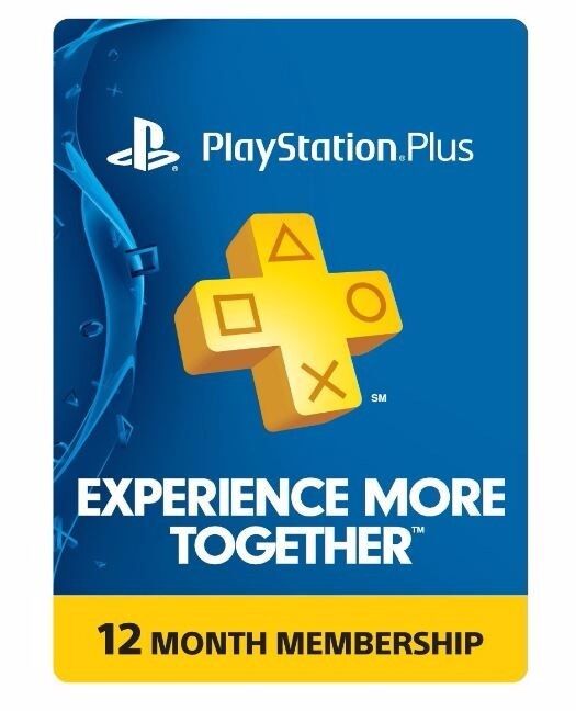 Sony PlayStation Plus 1 Year Membership Subscription Card - NEW! Без бренда