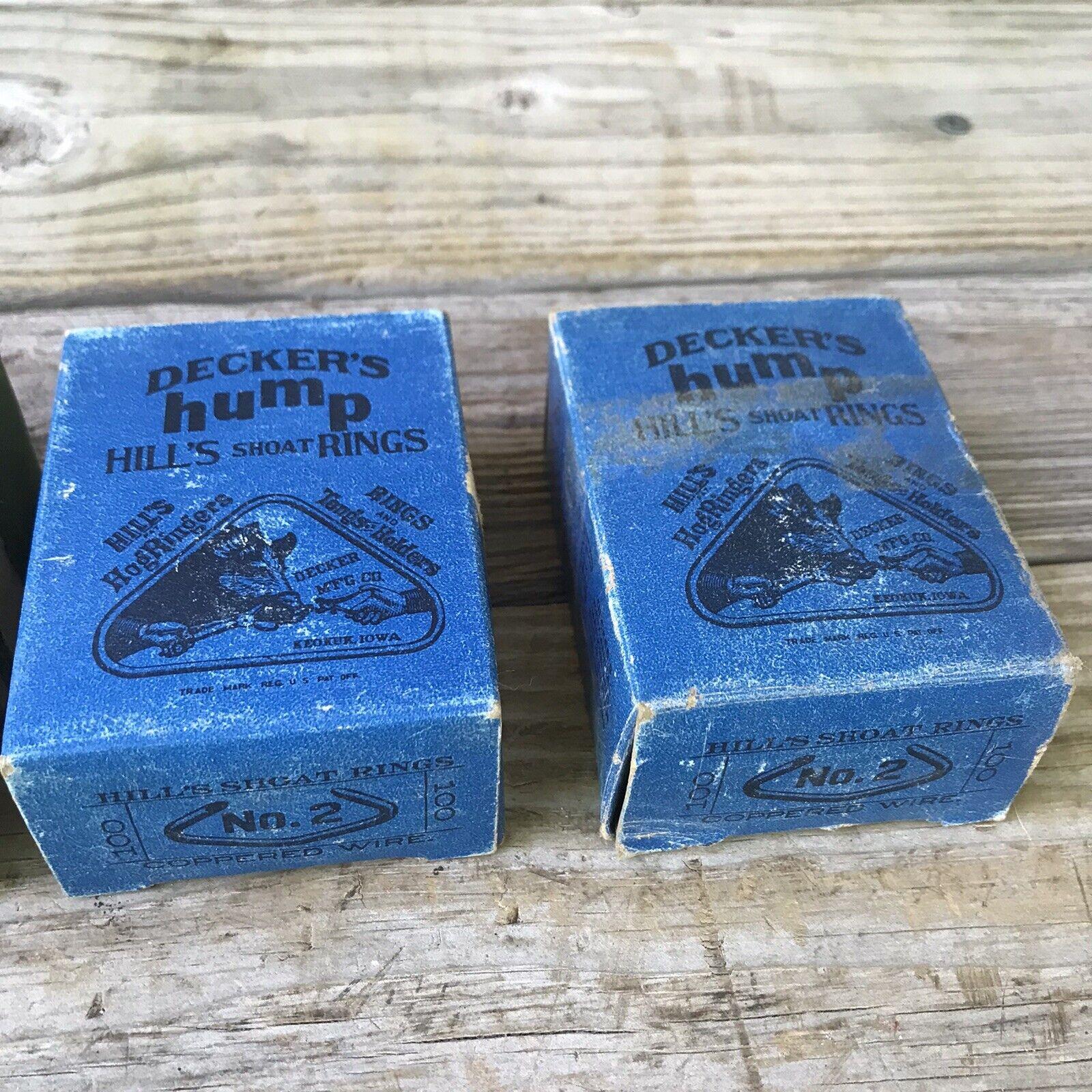 Lot 3 Vintage Decker’s Hump Hill’s Hog Rings No. 2 & 3 Boxes NOS Decker Manufacturing Company Does Not Apply - фотография #4
