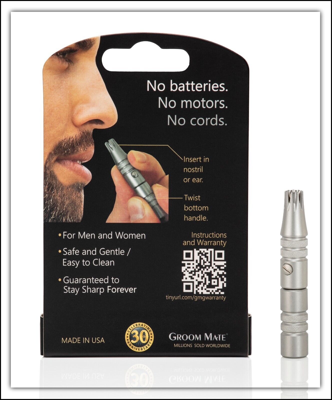 Authentic Groom Mate Nose Hair Trimmer - MADE IN USA - GUARANTEE - Stainless Groom Mate 25420 - фотография #3
