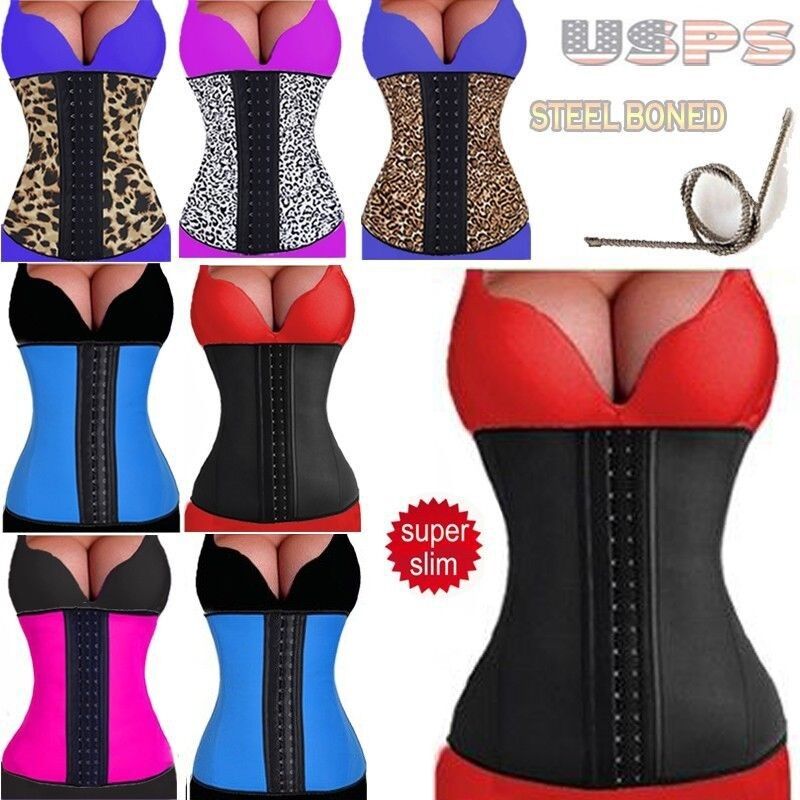 Latex Rubber Plus Size Waist Trainer Cincher Underbust Corset Bustiers Shaper Unbranded Does not apply