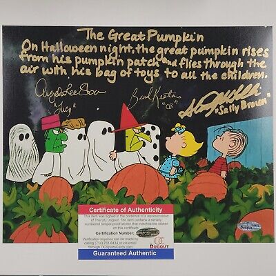PEANUTS voices of CHARLIE BROWN LUCY SALLY Signed 8x10 Photo ~ OC COA & Hologram Без бренда