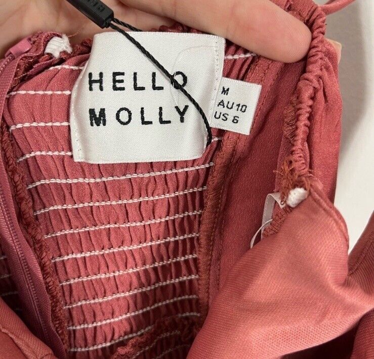 Hello Molly Dress Love Nest One Shoulder New NWT Plum Pink Size 6 Mini Bodycon Hello Molly - фотография #3
