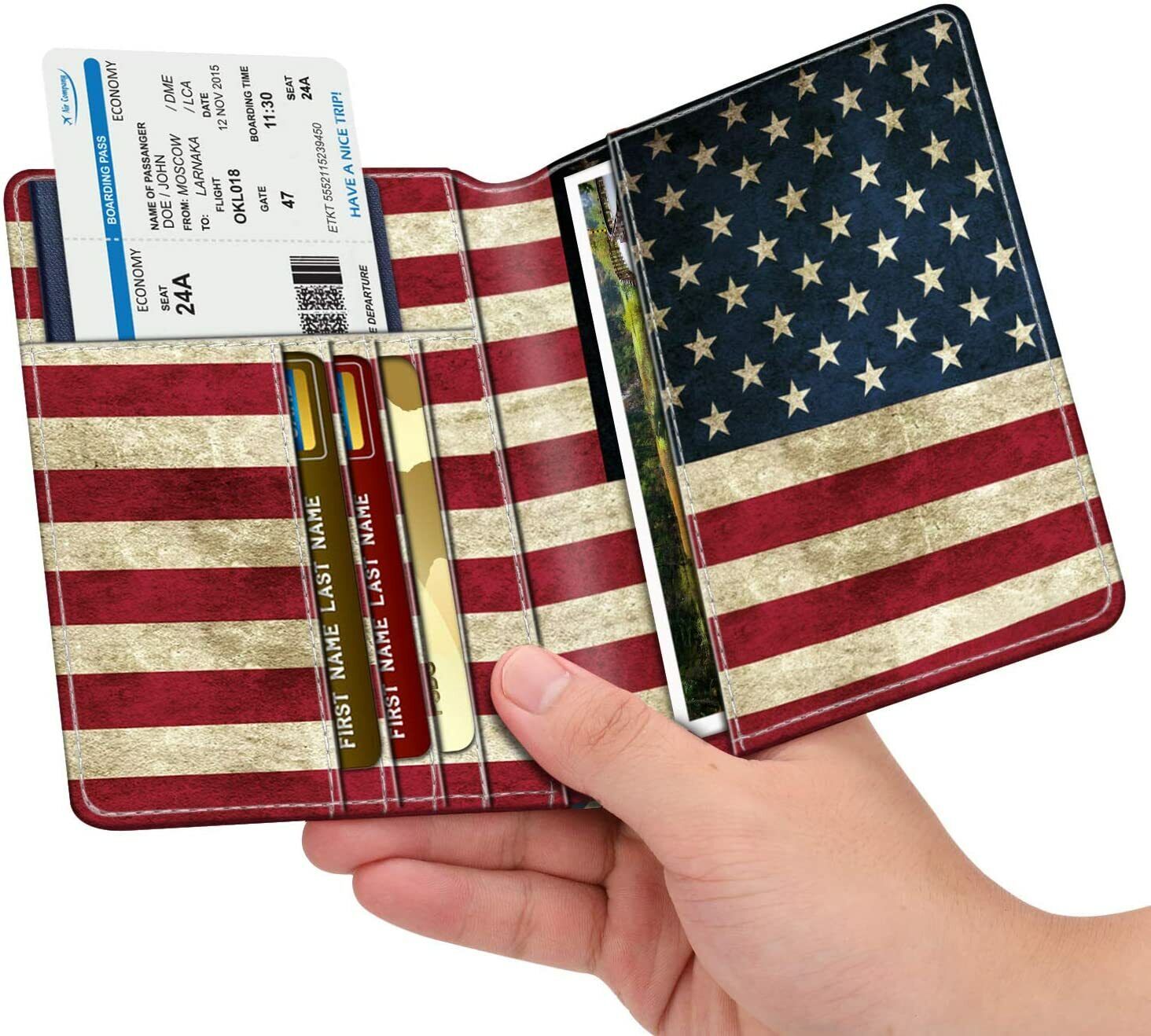 Travel Passport Holder Wallet Holder RFID Blocking Vegan Leather Card Case Cover Fintie