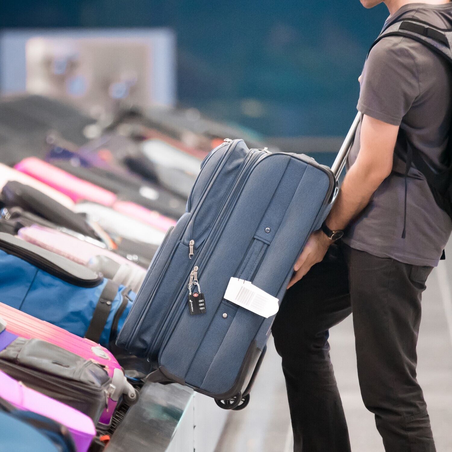 3xTSA Accepted 3Digit Combination Travel Suitcase Luggage Bag Lock Padlock Reset Fosmon 51045HOM-a - фотография #5