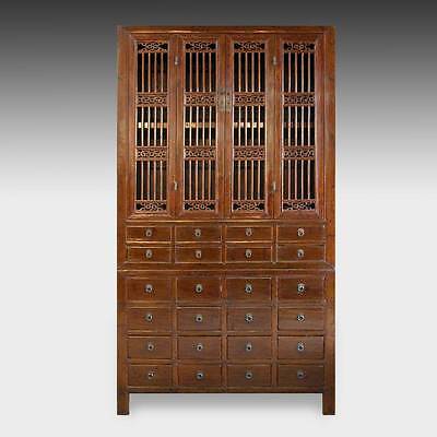 FINE ANTIQUE CHINESE ELM WOOD COMPOUND CABINET FURNITURE CHINA 19TH C Без бренда