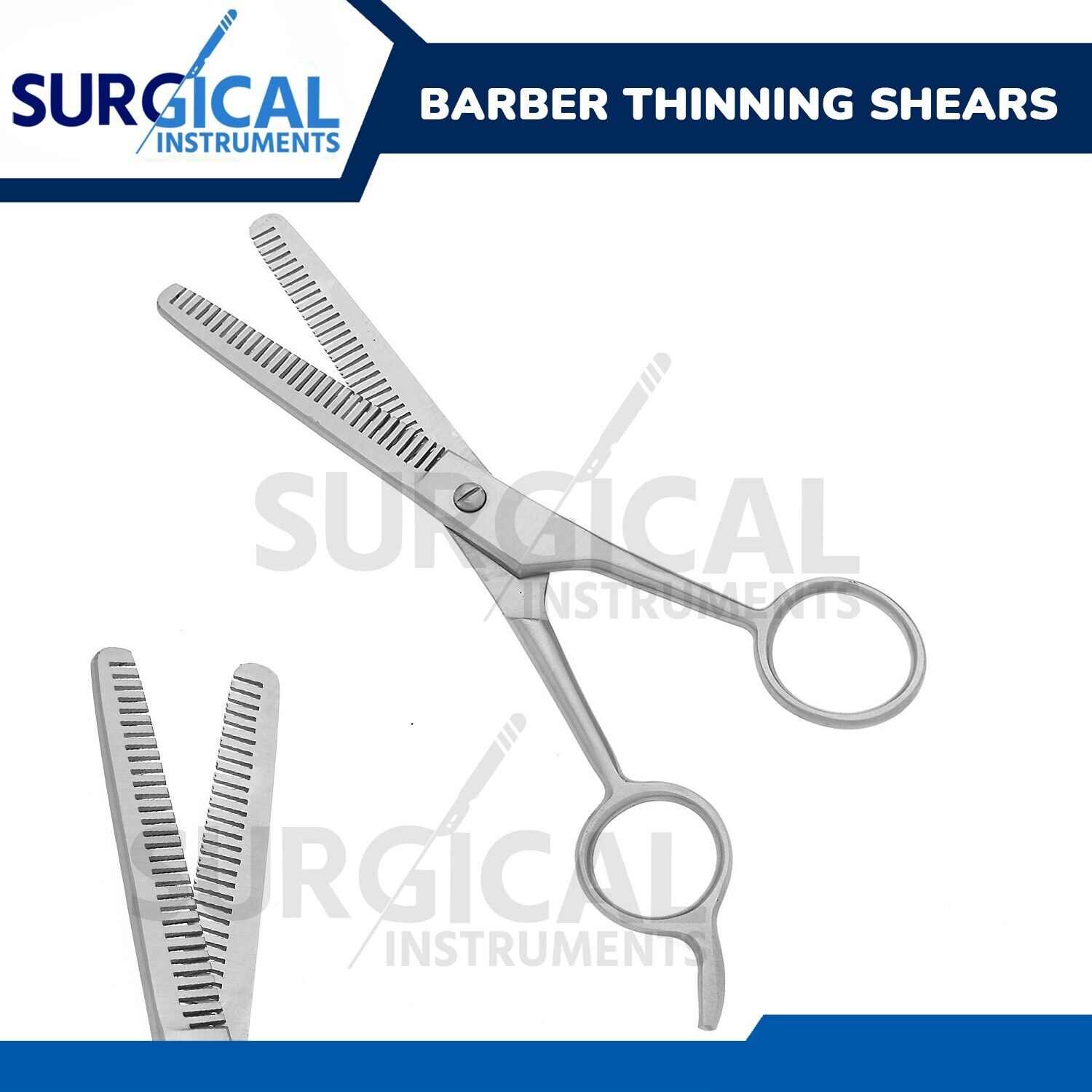 6.5" Double Teeth Hair Salon Stylist Barber Thinning Scissors Shear German Grade SurgInstruments Does Not Apply