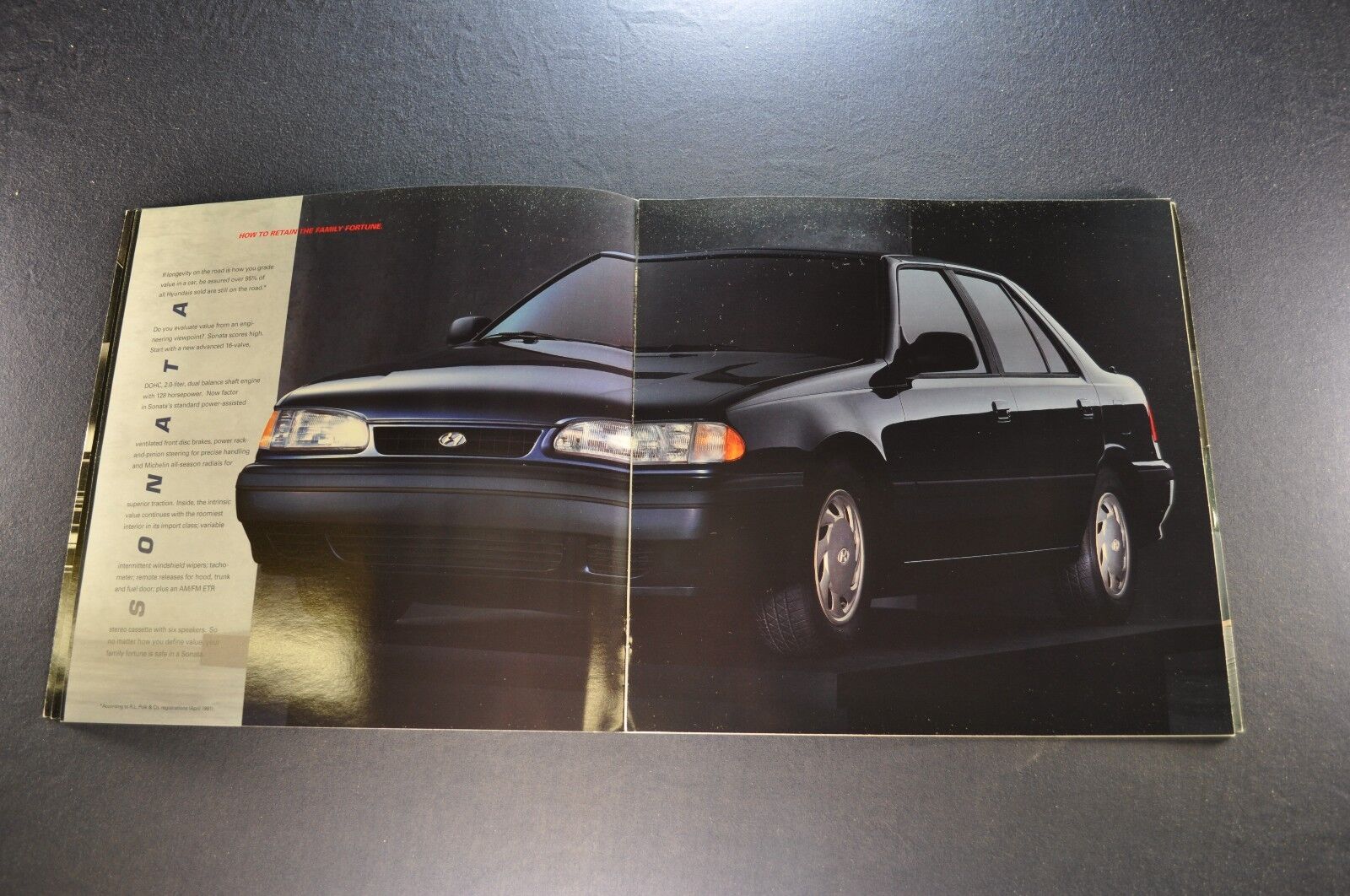 1992 Hyundai Sonata Catalog Sales Brochure GLS Excellent Original 92 Без бренда Sonata - фотография #4