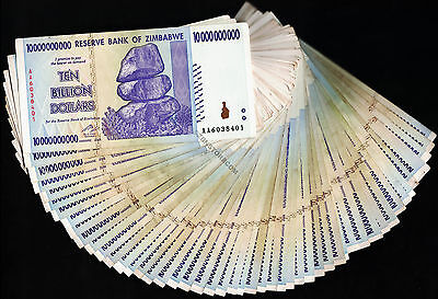 10 Billion Zimbabwe Dollars x 100 Banknotes AA AB 2008 100% Authentic Guaranteed Без бренда - фотография #4