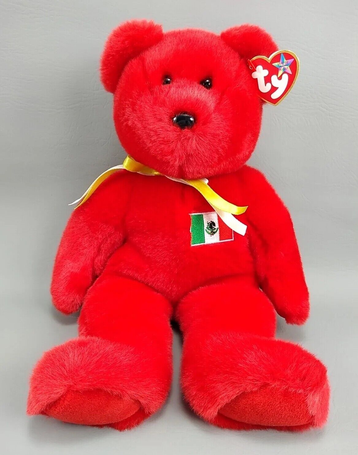Ty Beanie Buddy Osito the Mexican Bear Large 15" 1999 Retired Plush Toy MwMT Ty - фотография #4