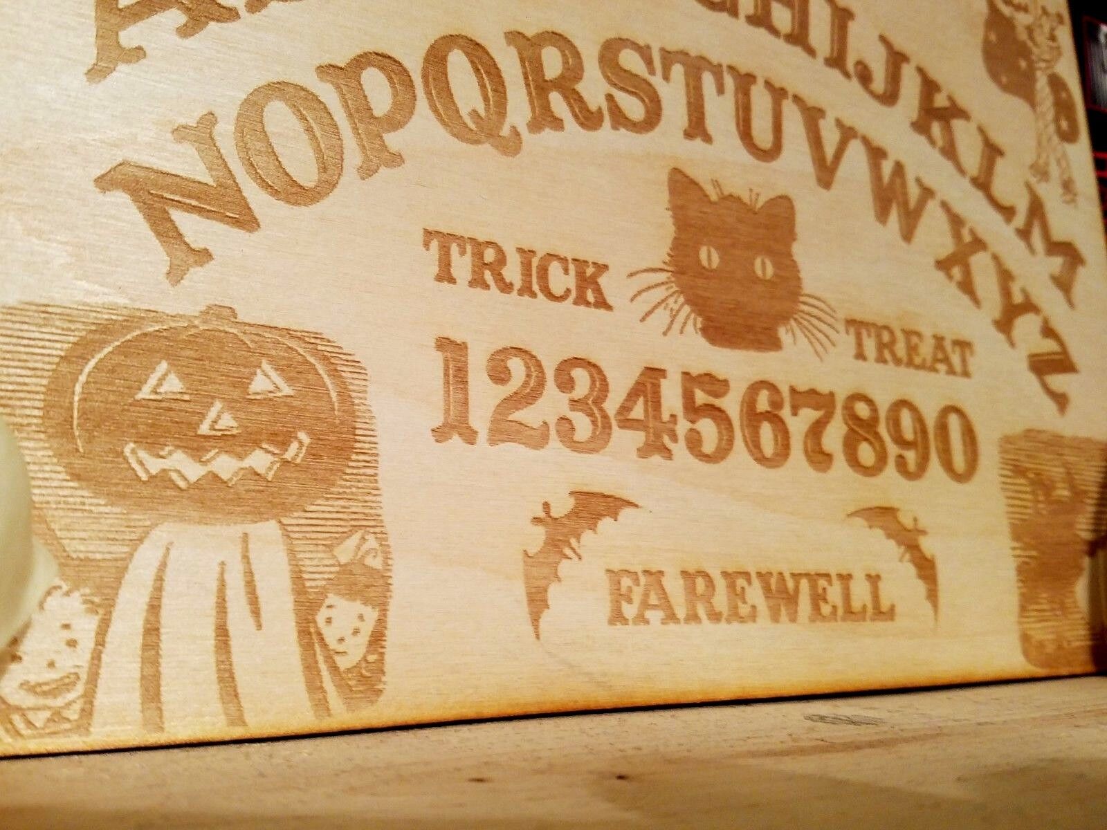 Wooden Vintage Halloween Ouija Board & Planchette | Handmade Wood Spirit Board DC Maker Labs - фотография #6
