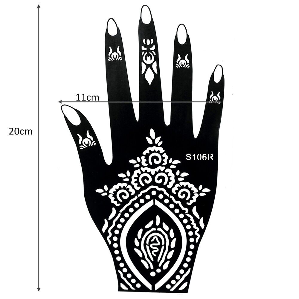 India Henna Cones Temporary Tattoo Stencils Kit for Hand Arm Body Art Decal Unbranded/Generic Does not apply - фотография #9