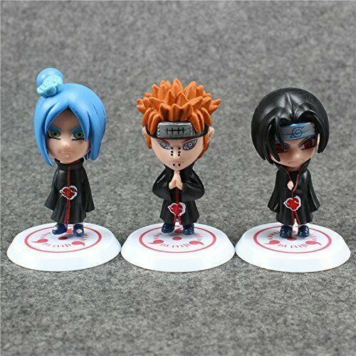 11 Pcs/Set Naruto Akatsuki Cute mini Chess Figures Cake Topper Statue Toys Gift  MINI Animator Doll - фотография #7