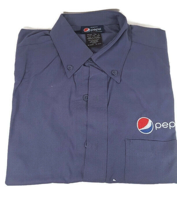 PEPSI COLA Men's Work Shirt Aramark Pepsi Uniform Employee  aramark