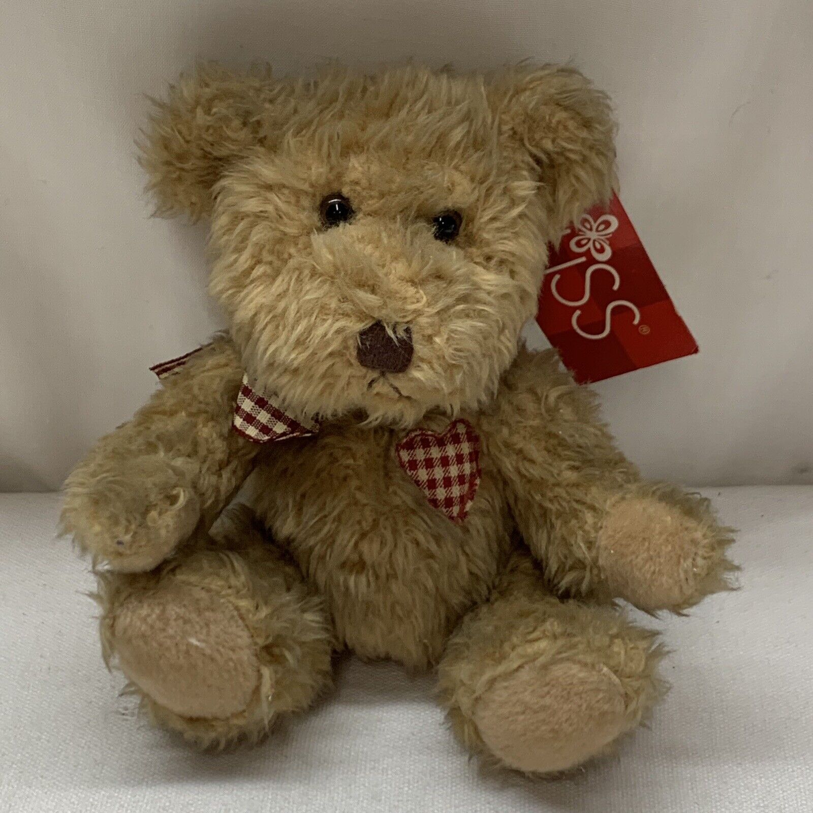 RUSS Heartwarmer Collection Tan TRUE HEART Teddy Bear 5" Bean Plush RUSS