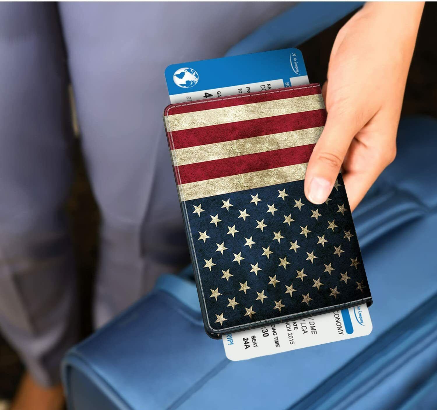 Travel Passport Holder Wallet Holder RFID Blocking Vegan Leather Card Case Cover Fintie - фотография #7
