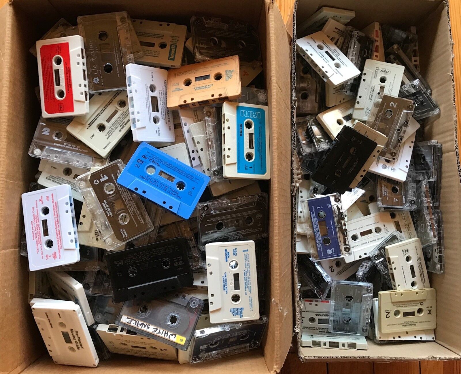 Lot of 100 USED Cassette Tapes for Crafts, Art, Decoration / Blank, Pre-recorded Без бренда