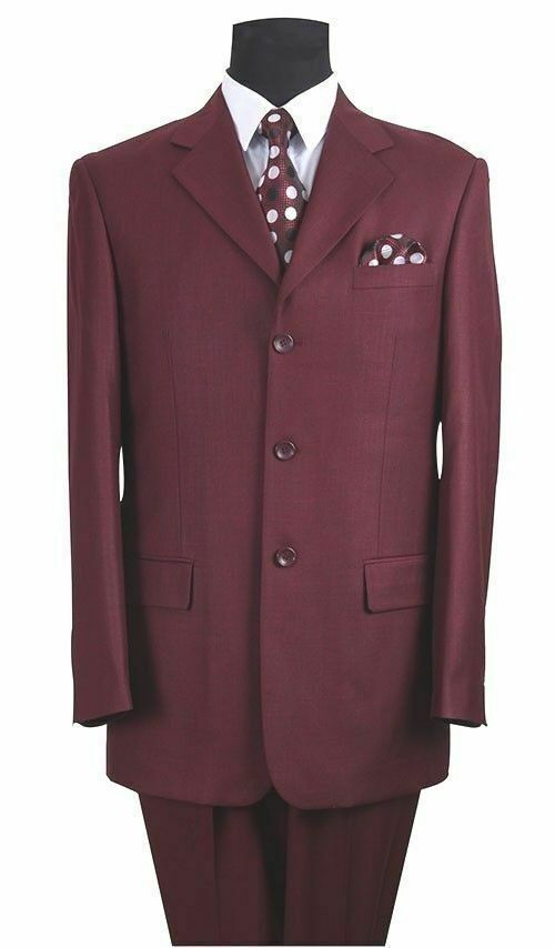 New Men's Basic Suit Single Breasted 3 Button 14 Unique Colors Size 38R~60L Milano Moda or Fortino Landi - фотография #8