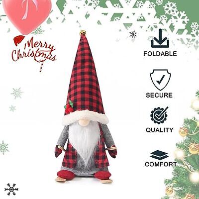 Christmas Tree Topper,Gnome Christmas Decoration,Buffalo Plaid Tree Red Does not apply Does Not Apply - фотография #3
