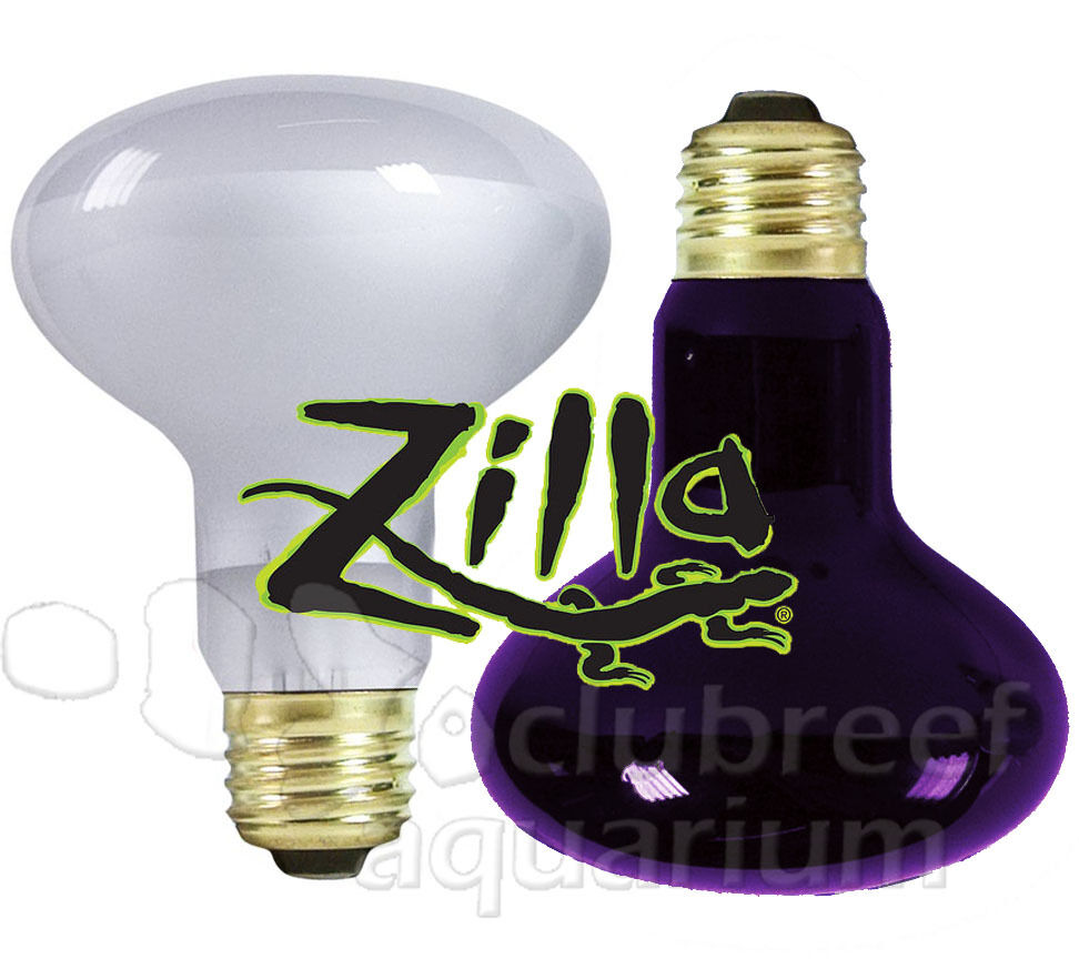 Zilla Day-White Black 50 W 75 100 150 Watt Heat Light Reptile Spot Bulb  Zilla