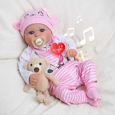 Reborn Baby Dolls with Voice Heartbeat and Breathing - Bailyn, 20 Inches Real... BABESIDE