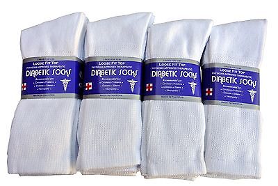 Diabetic WHITE CREW Socks circulatory Health  Men’s Women's Cotton ALL SIZE  Unbranded