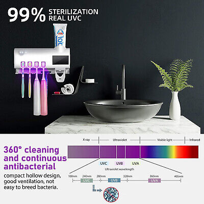 UV Light Sterilizer Toothbrush Holder Cleaner and Automatic Toothpaste Dispenser EEEKit Does not apply - фотография #3