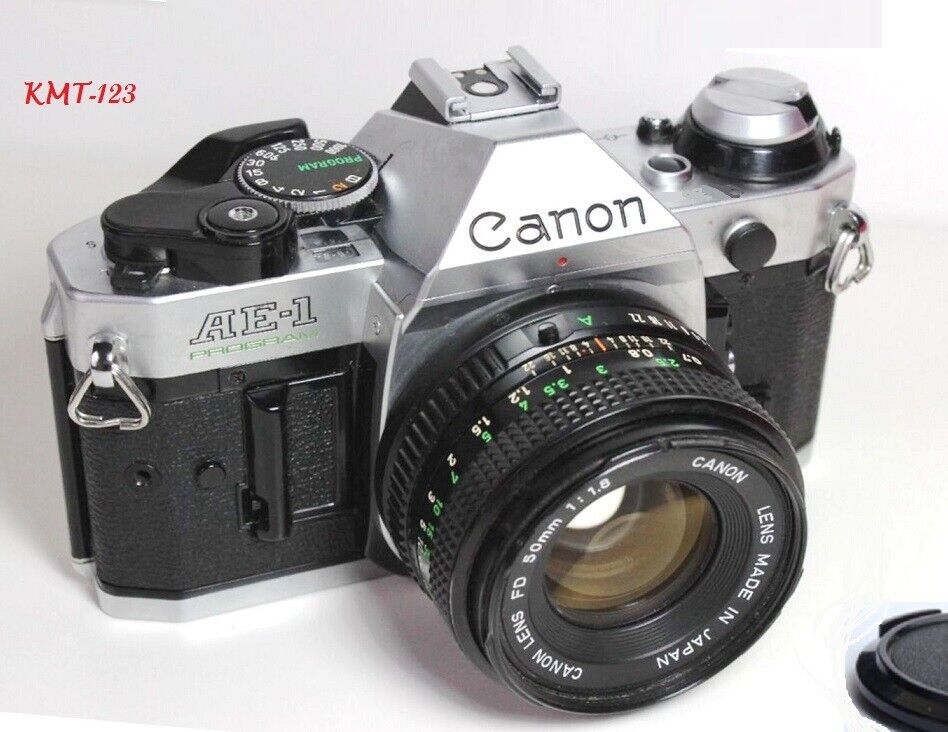 Canon AE-1 Program 35mm Film Manual Camera w/ 50mm F1.8 Lens Excellent Condition Canon Canon AE-1 Program