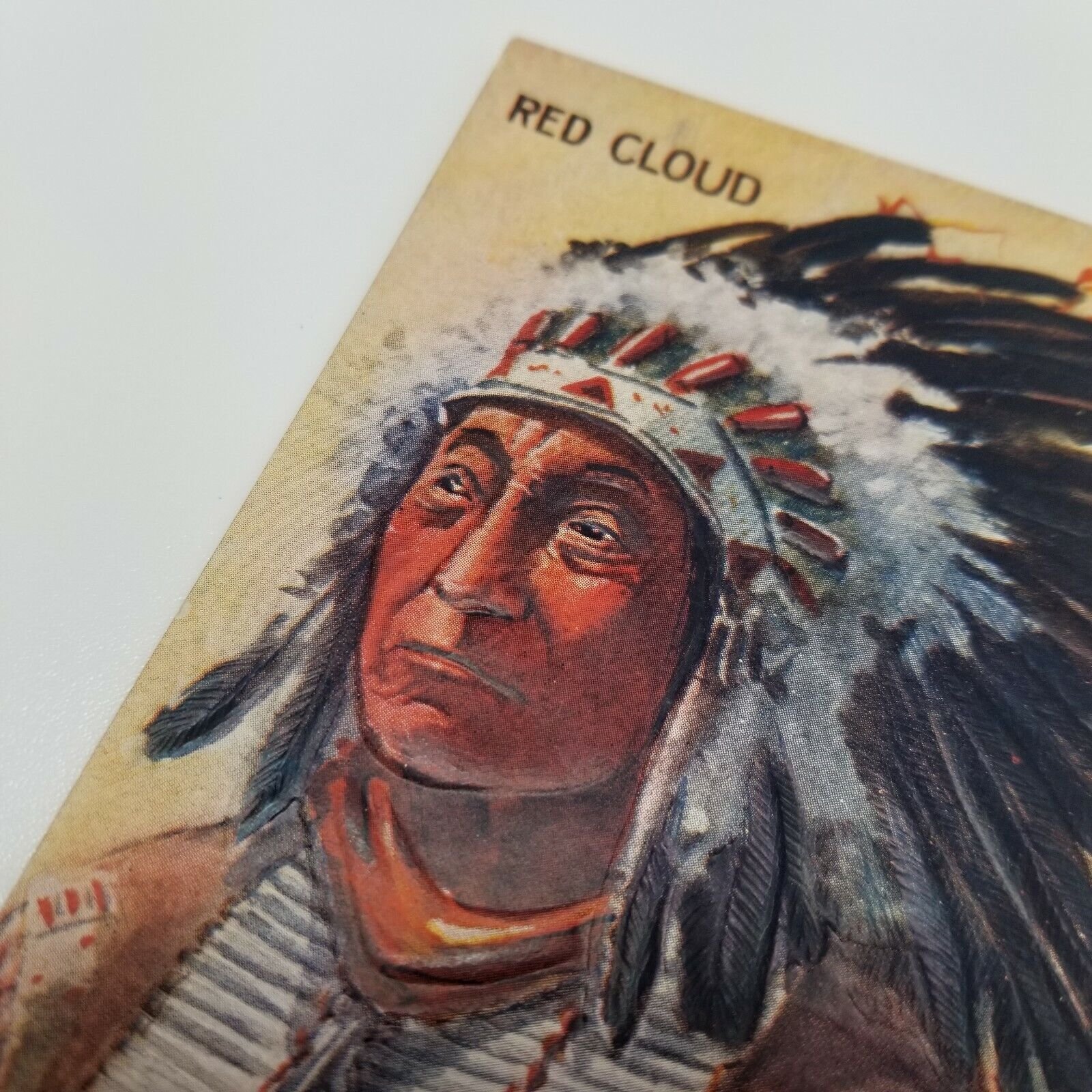 Indian Chief Red Cloud Vintage Postcard Native H.H. Tammen 1909 Embossed #3431  Без бренда - фотография #4