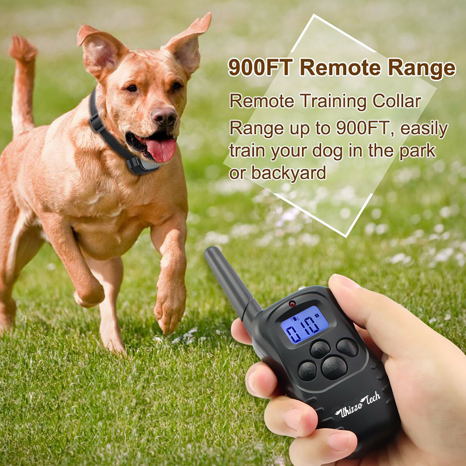 Dog Shock Training Collar Rechargeable LCD Remote Control 330 Yards WhizzoTech - фотография #5
