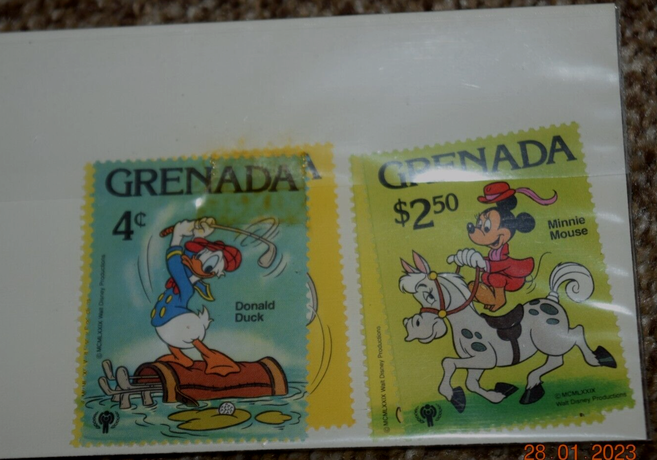 GRENADA, DISNEY Mint Set (9) #959-67, "SPORTS SCENES - Mickey, Goofy,"  1979 Без бренда - фотография #3
