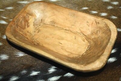 * Carved Wooden Dough Bowl Primitive Wood Trencher Tray Rustic Home Decor 8-12" Без бренда - фотография #2