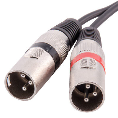 3 Foot Dual XLR Male to Dual RCA Male Patch Cable - 2-XLRM to 2-RCA Audio Cord Seismic Audio SAXFRM-2X3 - фотография #3
