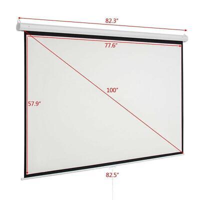 100 Inch 4:3 Manual Pull Down Projector Projection Screen Home Theater Movie LEADZM Does Not Apply - фотография #6
