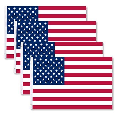 Apluschoice 4-Pack 3'x5' American Flags USA United States of America US Stars Apluschoice 22FLA001-US-35ORx4P