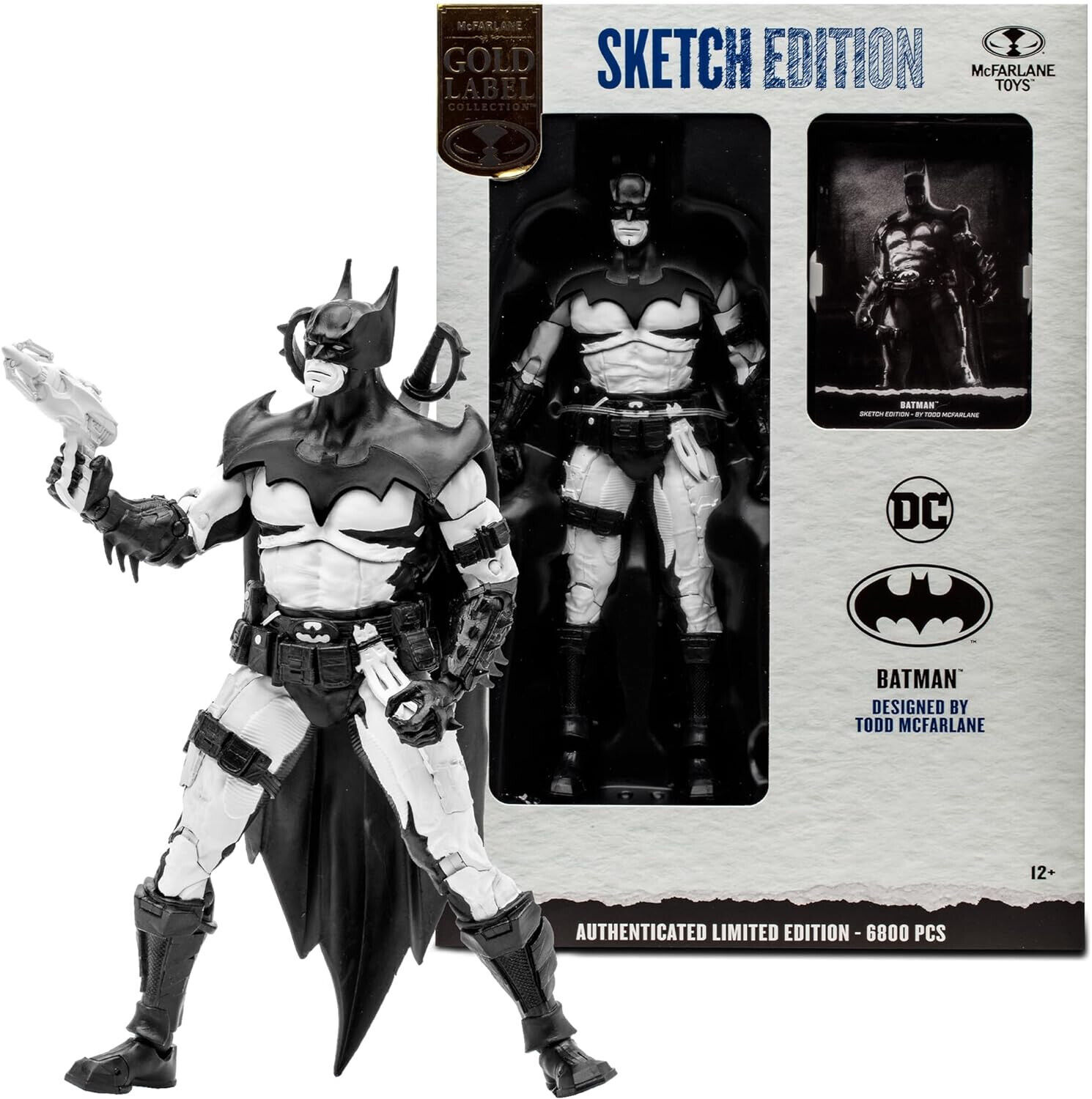 DC Multiverse Batman by Todd McFarlane Sketch Edition Gold Label READY TO SHIP McFarlane Toys batman - фотография #3