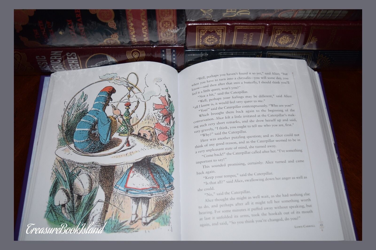 New Alice in Wonderland & Through Looking Glass Illustrated Sealed Leather Bound Без бренда - фотография #9
